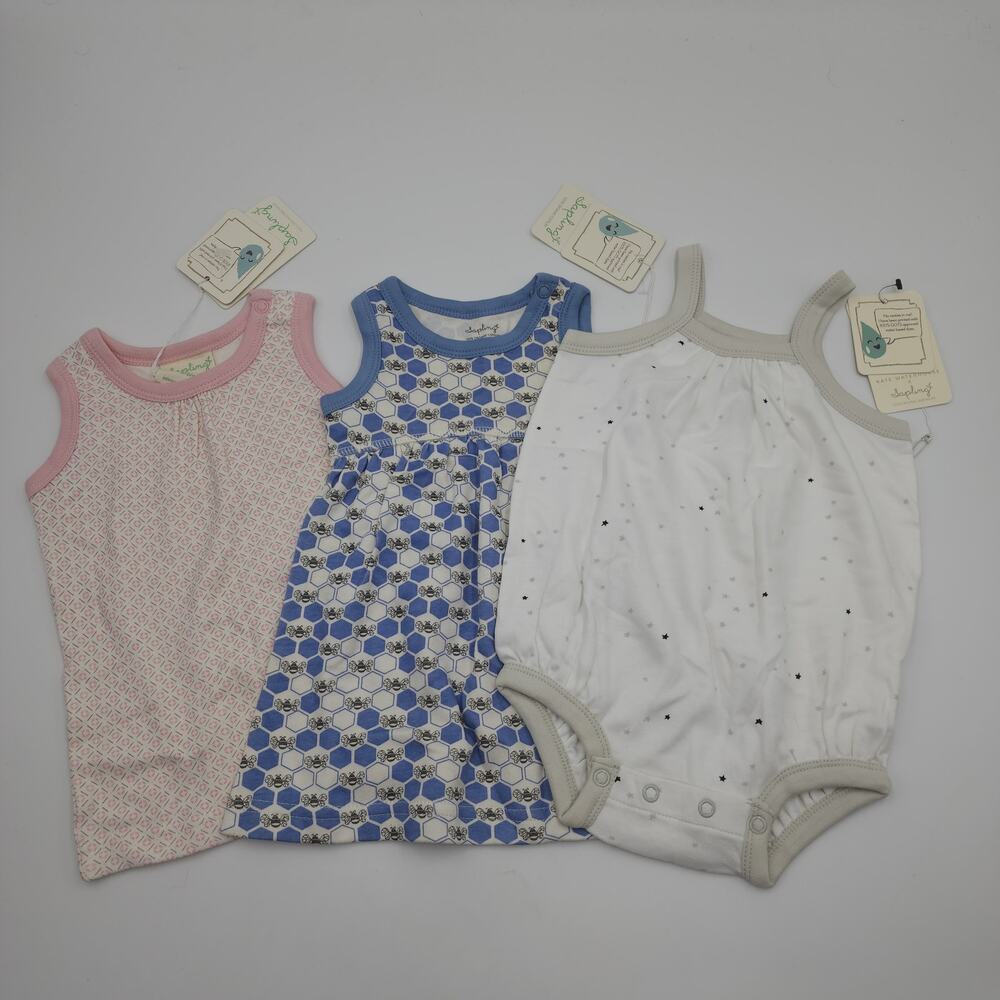 Sapling Bundle of Three Pieces Bubble Suit Dress Tank Size 3-6 Months
